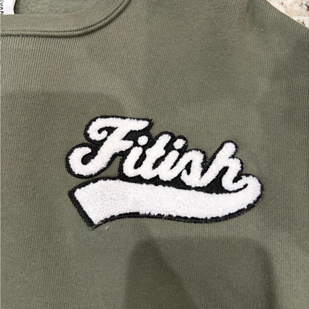 Fitish Olive Green Crew Neck Sweater